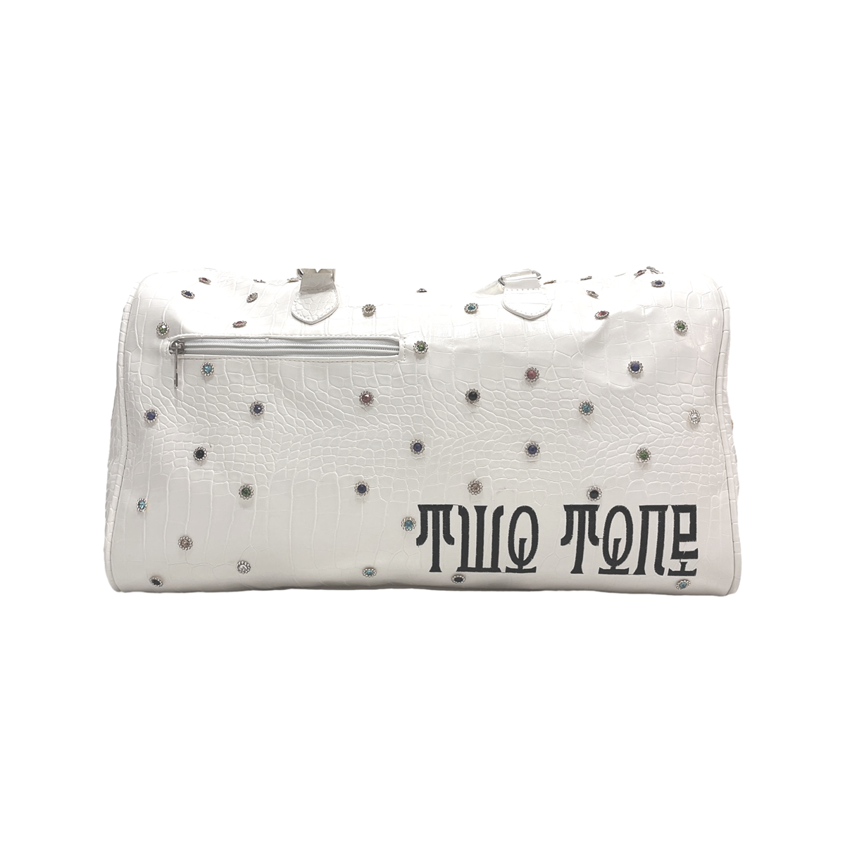 Rhinestone Duffel (White)