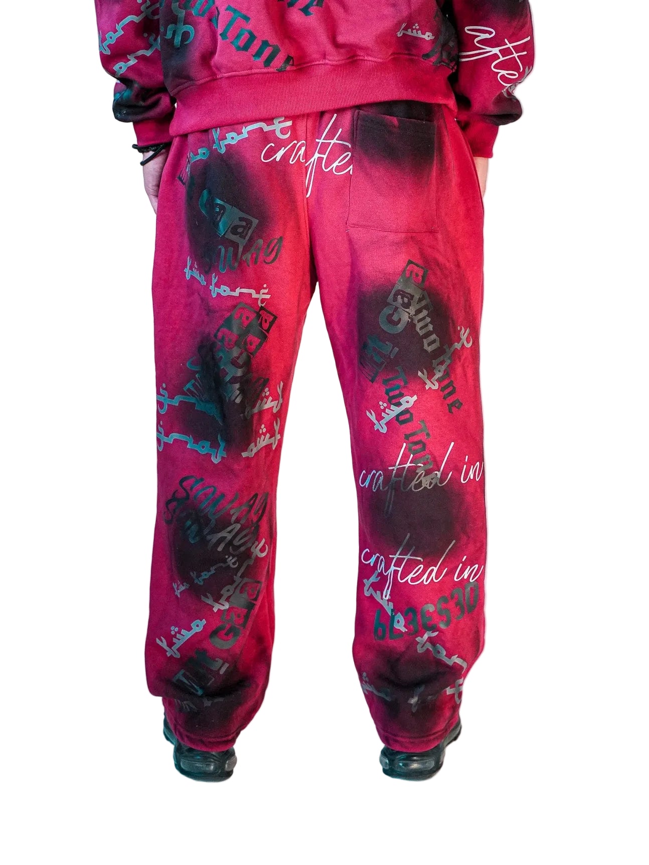 Two Tone All Over Print Sweatpants