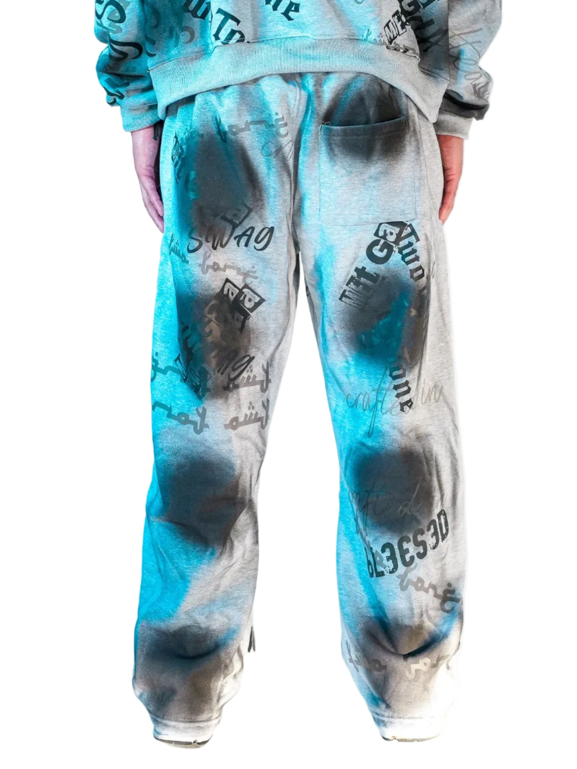 Two Tone All Over Print Sweatpants