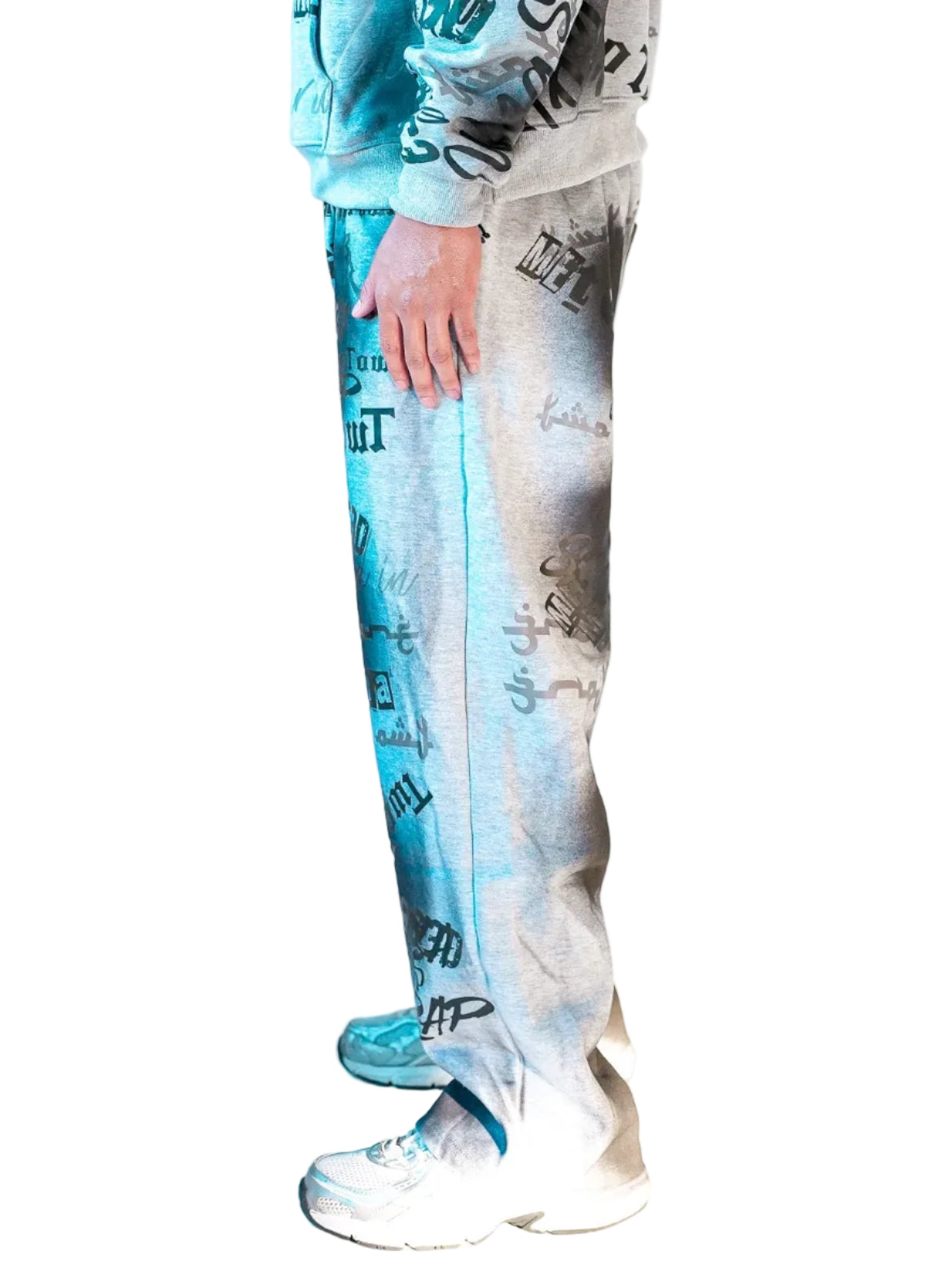 Two Tone All Over Print Sweatpants