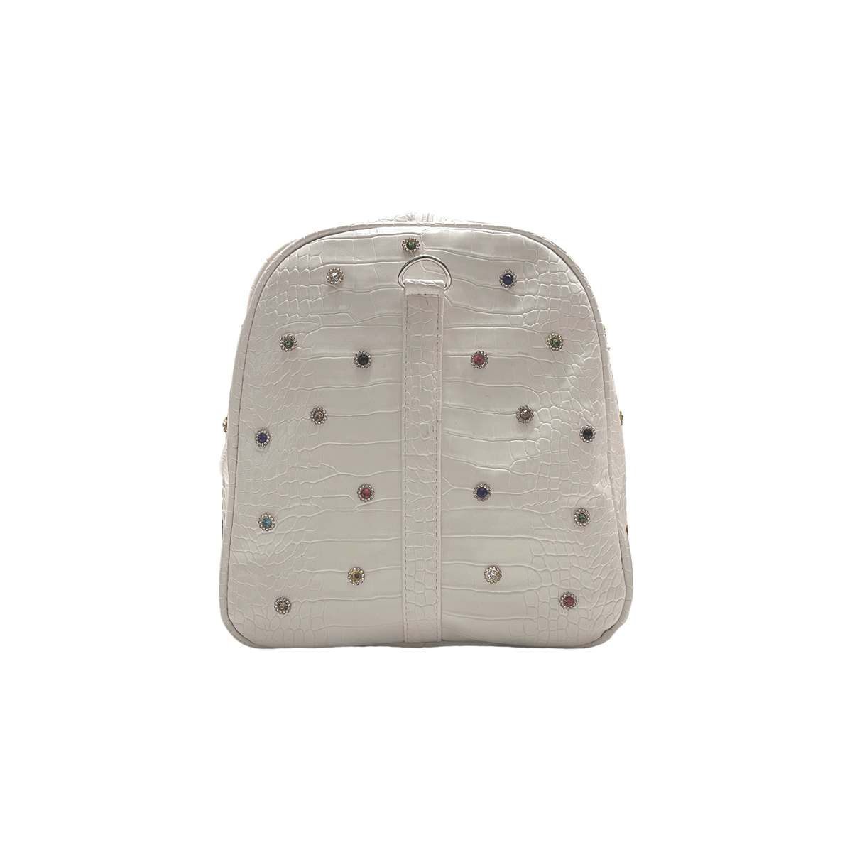 Rhinestone Duffel (White)