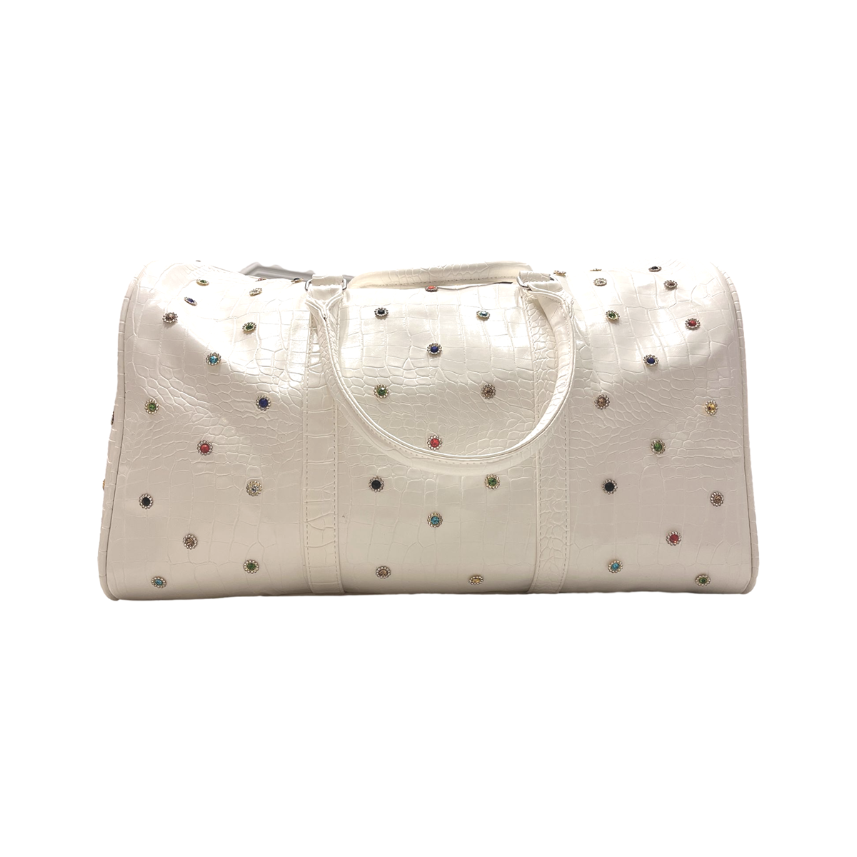 Rhinestone Duffel (White)